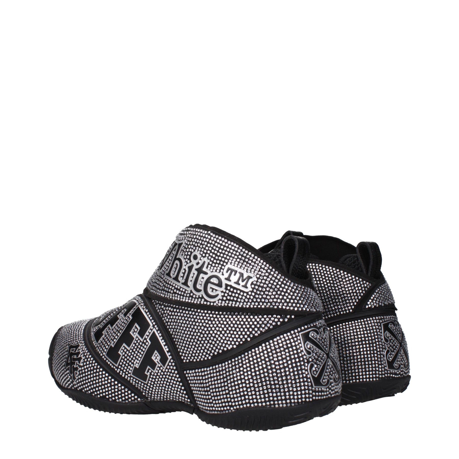 Off-White Black Cotton Sneakers | Regal Royce