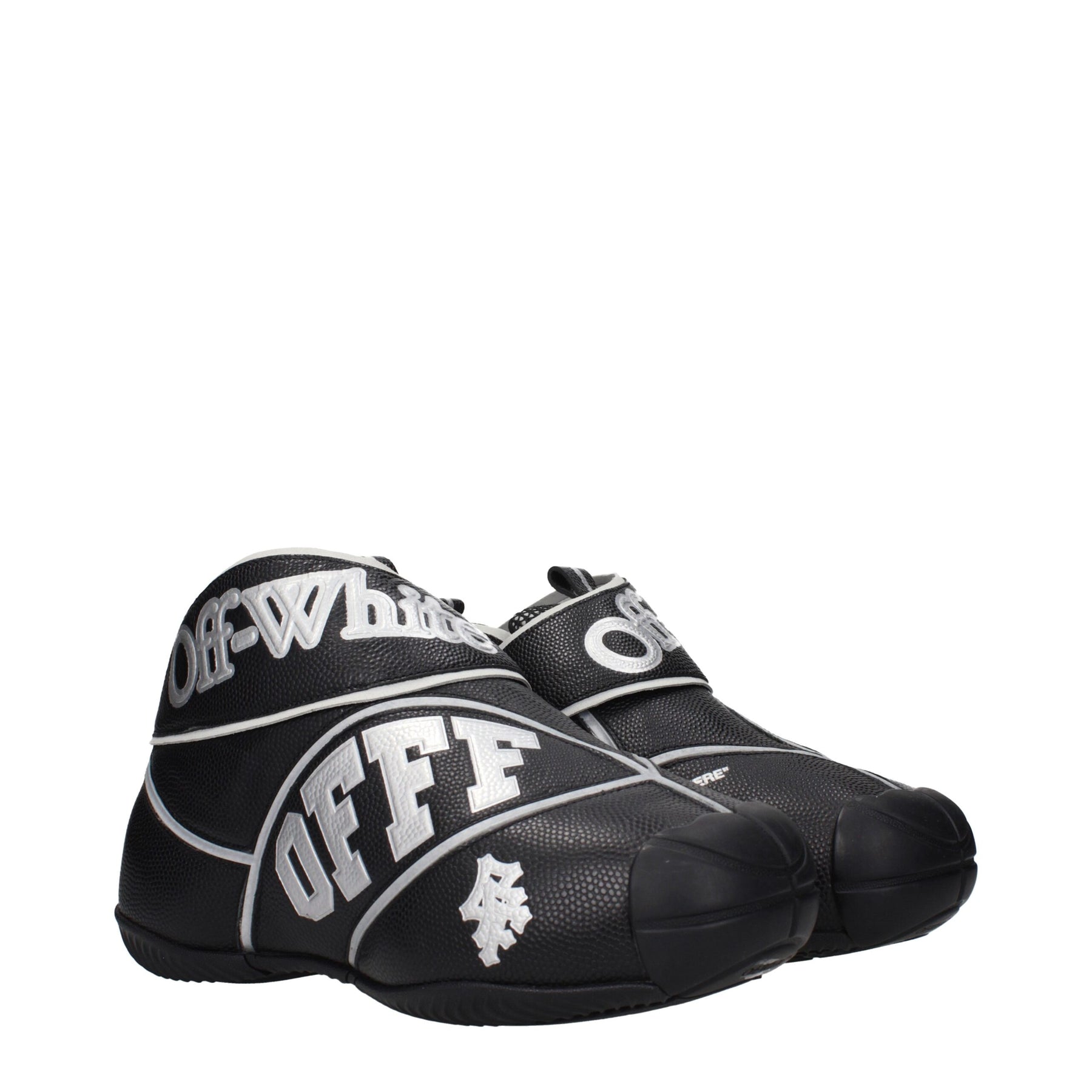 Off-White Black Leather High Top Sneakers | Regal Royce