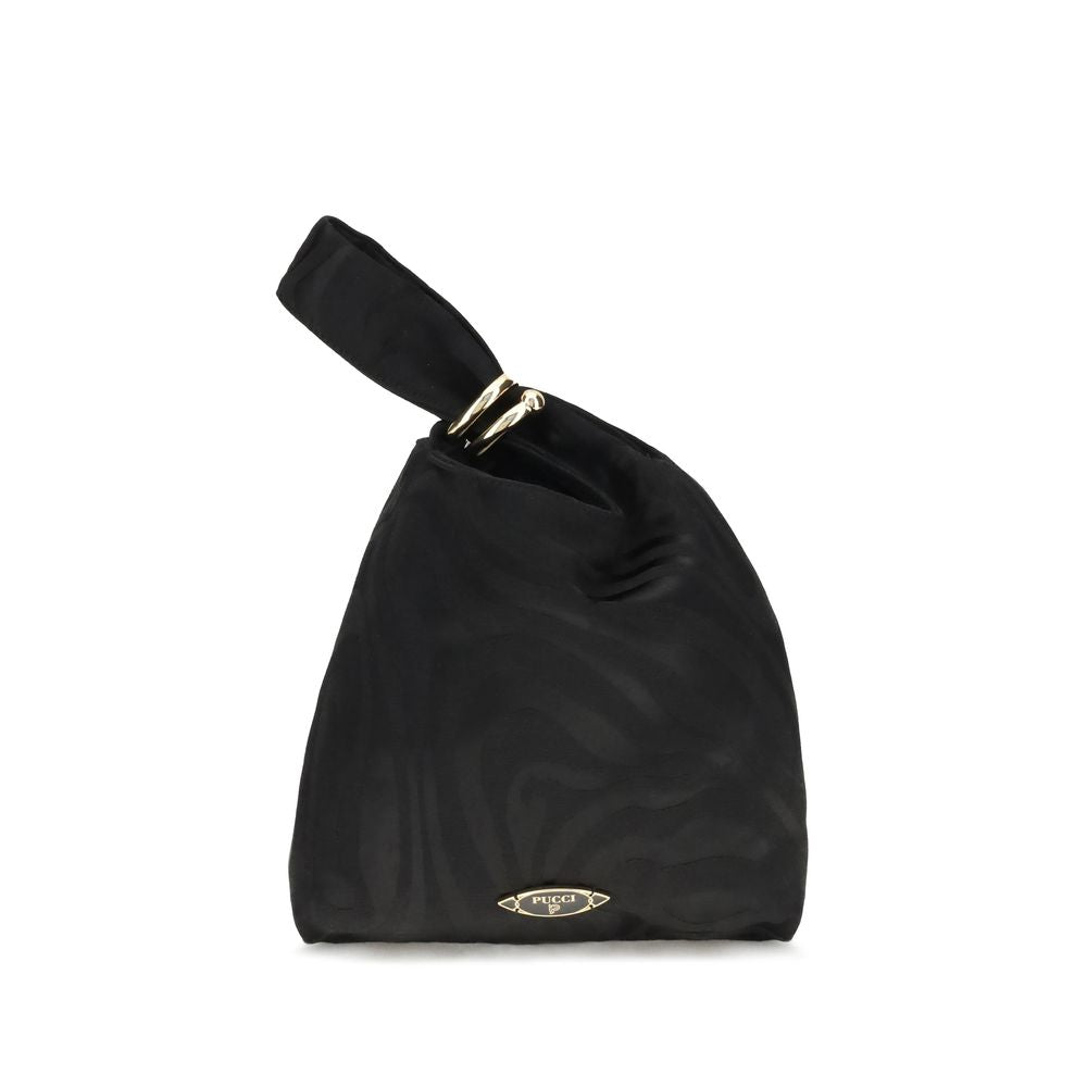 Emilio Pucci Black Silk Clutch Bag