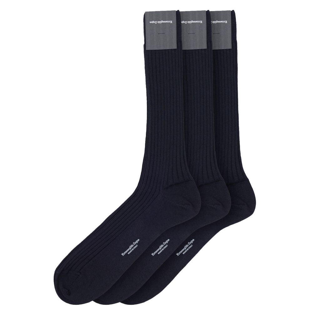 ZEGNA Navy Blue Wool Socks | Regal Royce
