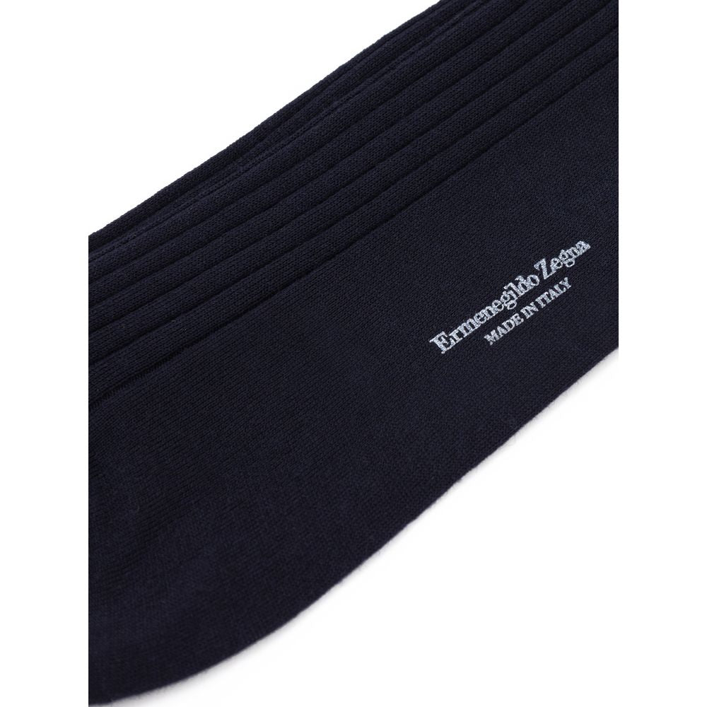 ZEGNA Navy Blue Wool Socks | Regal Royce