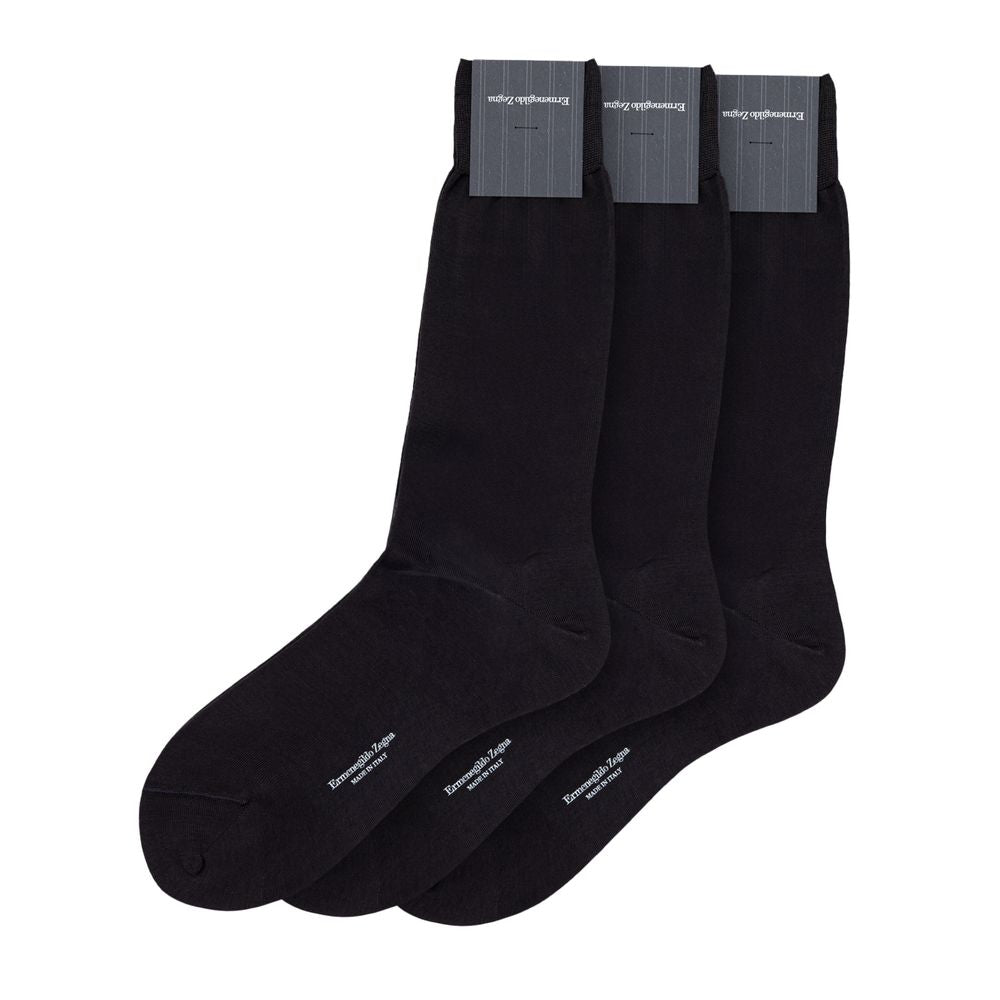 ZEGNA Gray Cotton Socks | Regal Royce