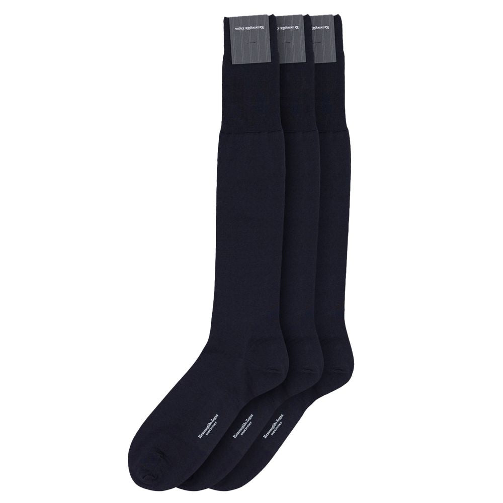 ZEGNA Navy Blue Wool Socks | Regal Royce