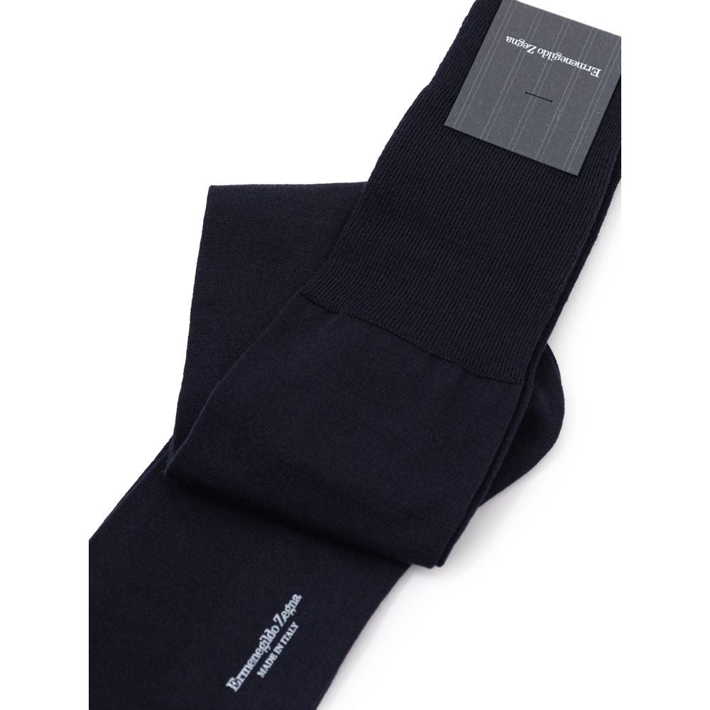 ZEGNA Navy Blue Wool Socks | Regal Royce