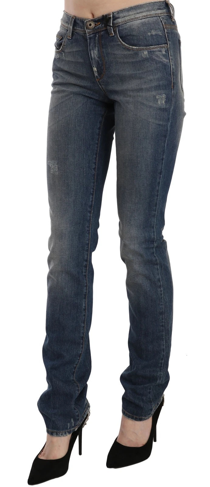 Ermanno Scervino Blue Washed Boot Cut Casual Denim Pants Jeans | Regal Royce