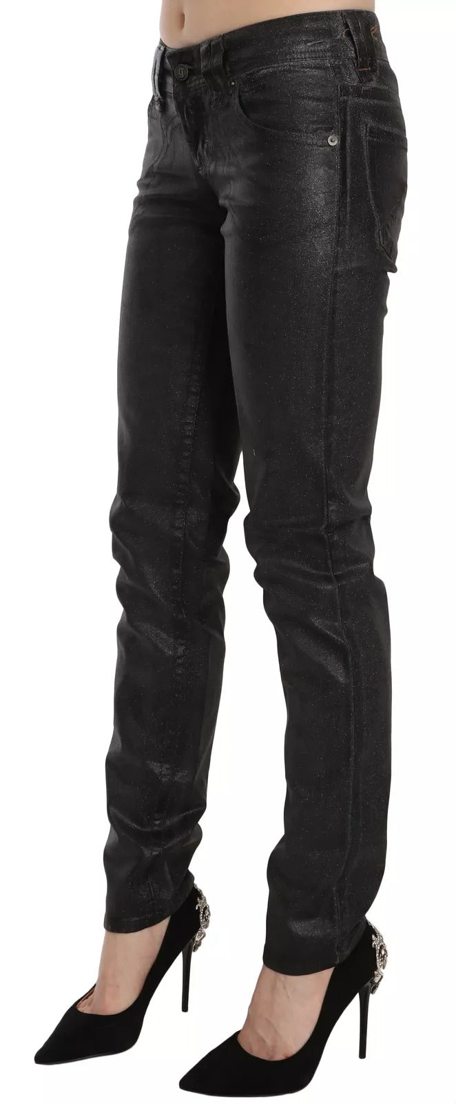 John Galliano Black Washed Low Waist Regular Leg Denim Pants | Regal Royce