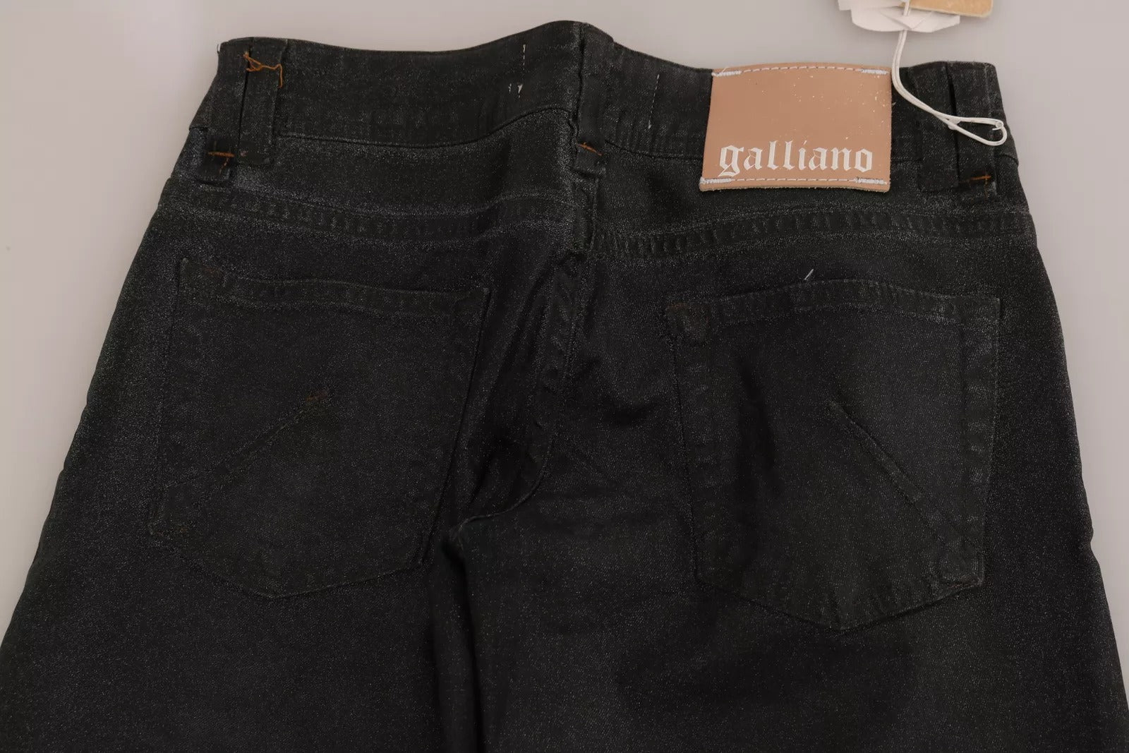 John Galliano Black Washed Low Waist Regular Leg Denim Pants | Regal Royce