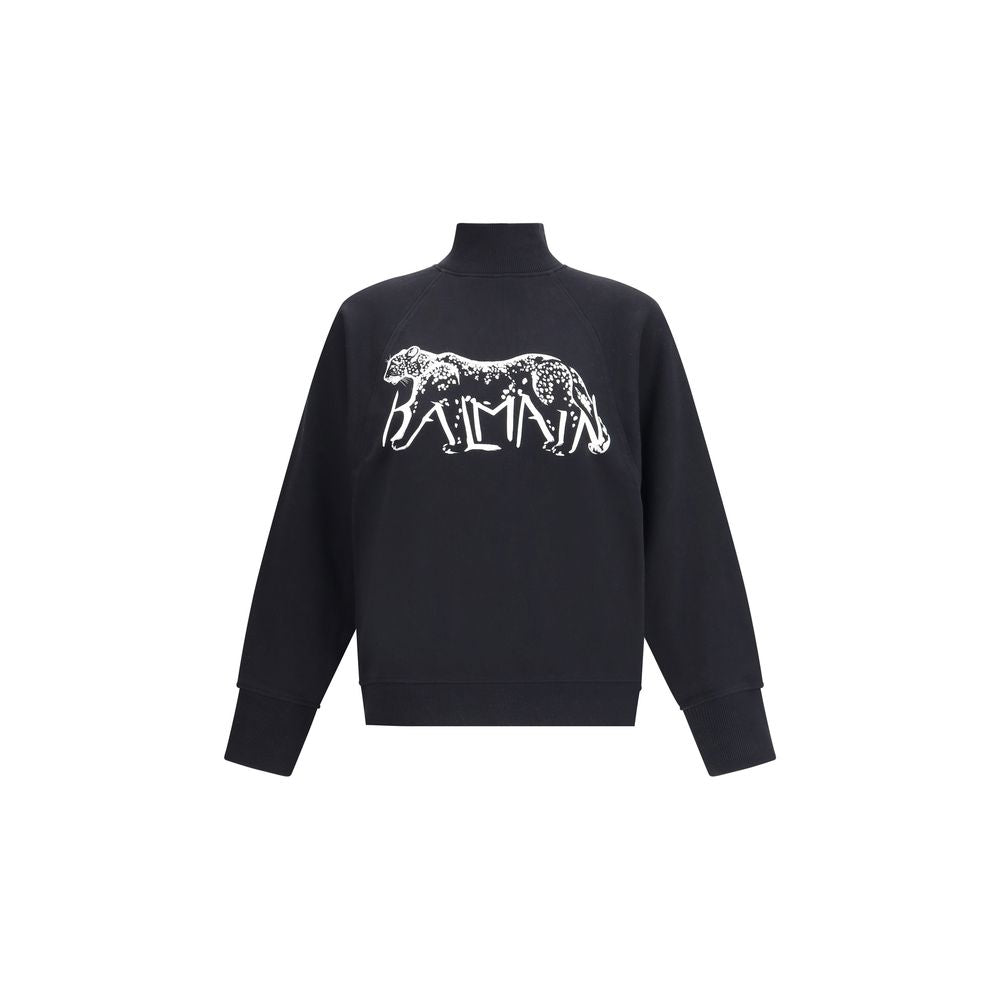 Balmain Black Cotton Sweatshirt | Regal Royce