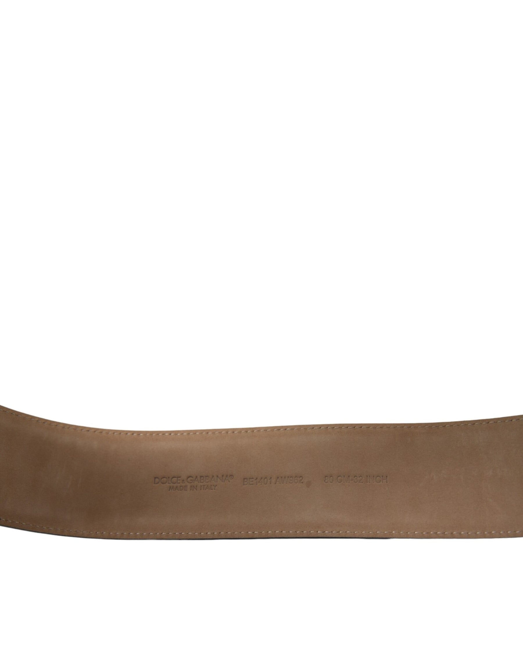 Dolce & Gabbana Black Leather Classic Metal Oval Buckle Belt | Regal Royce