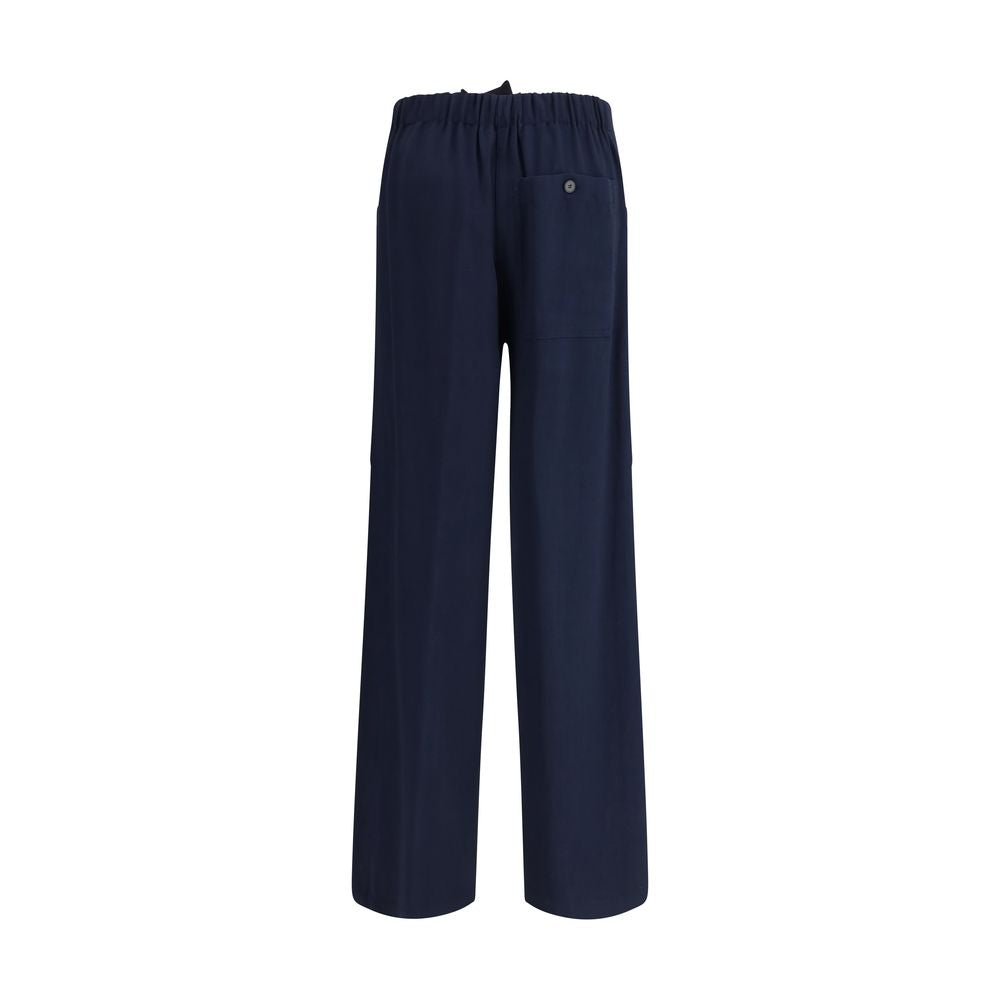 Forte_Forte Blue Cotton Casual Pants | Regal Royce