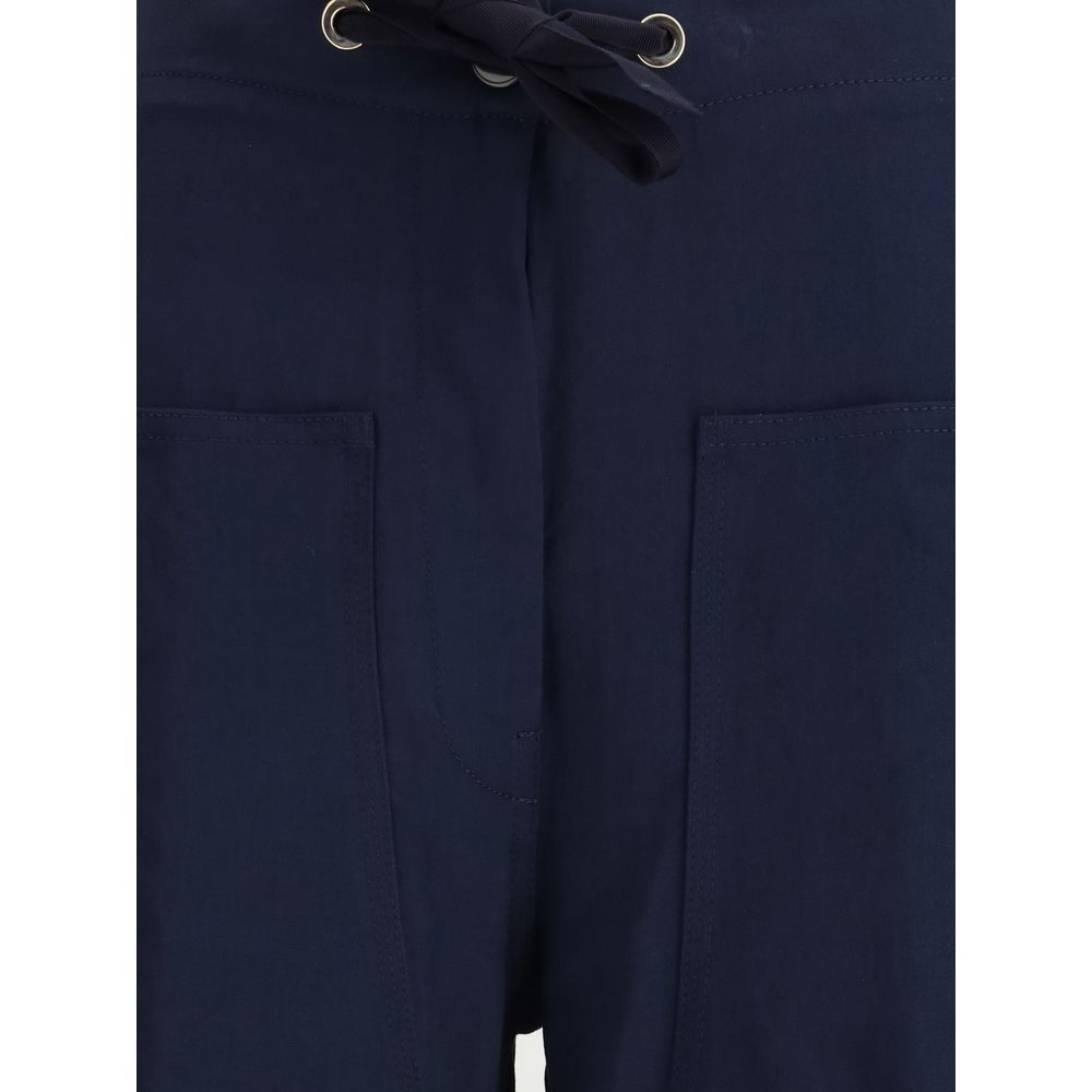 Forte_Forte Blue Cotton Casual Pants | Regal Royce
