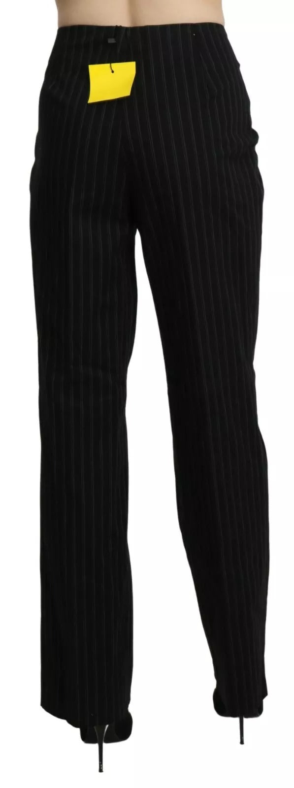 BENCIVENGA Black High Waist Straight Dress Trouser Pants | Regal Royce
