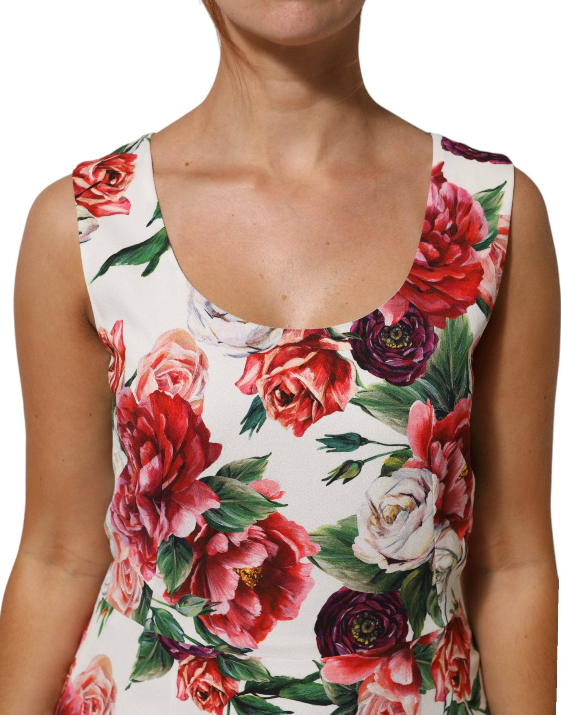 Dolce & Gabbana Multicolor Floral Print Viscose Sheath Dress | Regal Royce