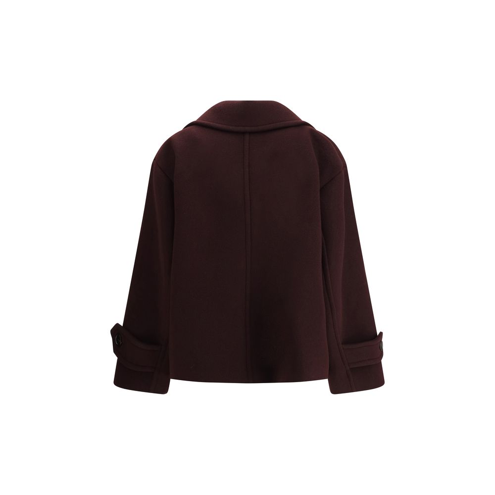 Chloé Bordeaux Fleece Wool Coat | Regal Royce