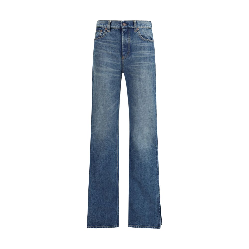 Chloé Blue Cotton Straight-Leg Jeans
