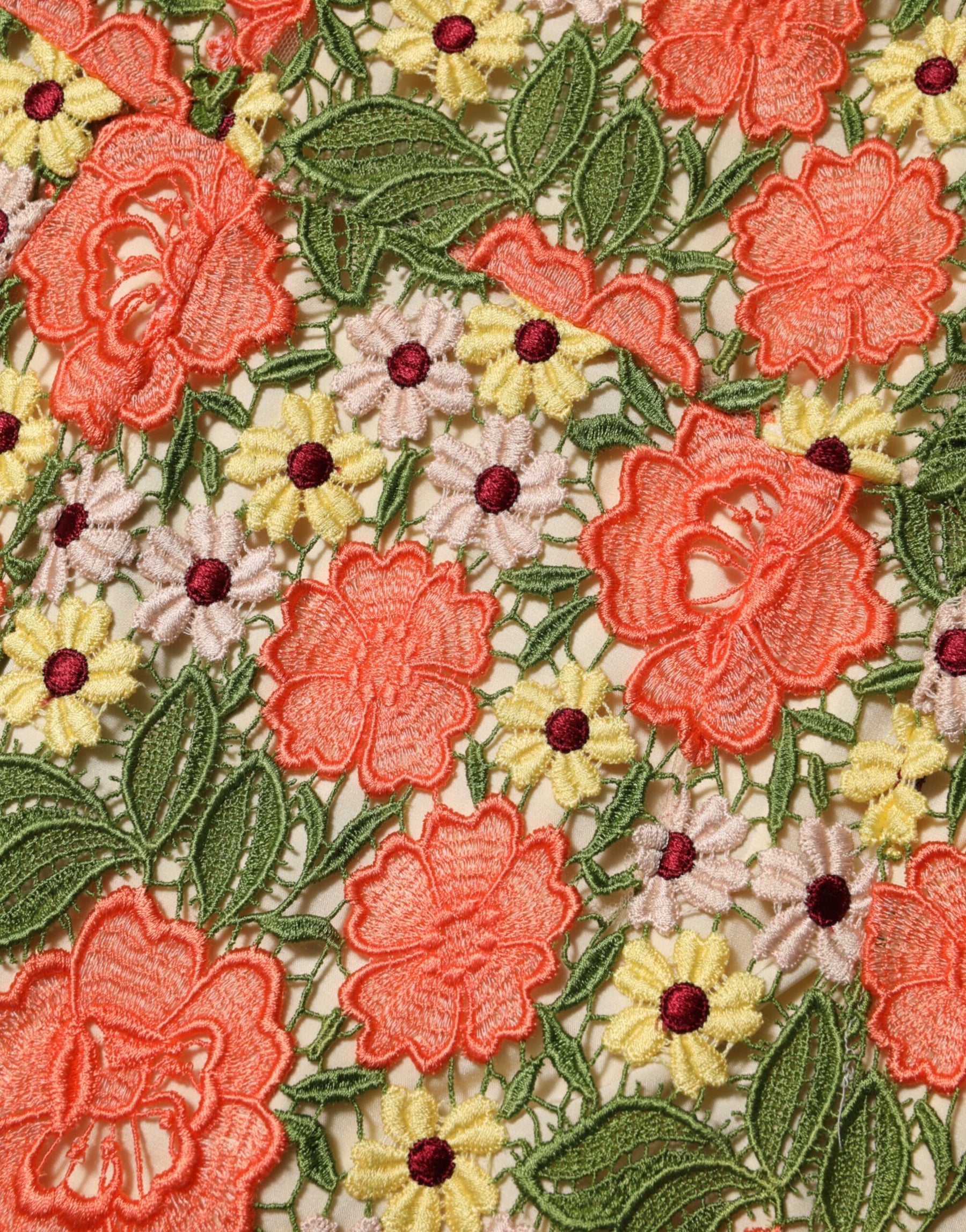 Dolce & Gabbana Multicolor Floral Embroidery Aline Mini Dress | Regal Royce