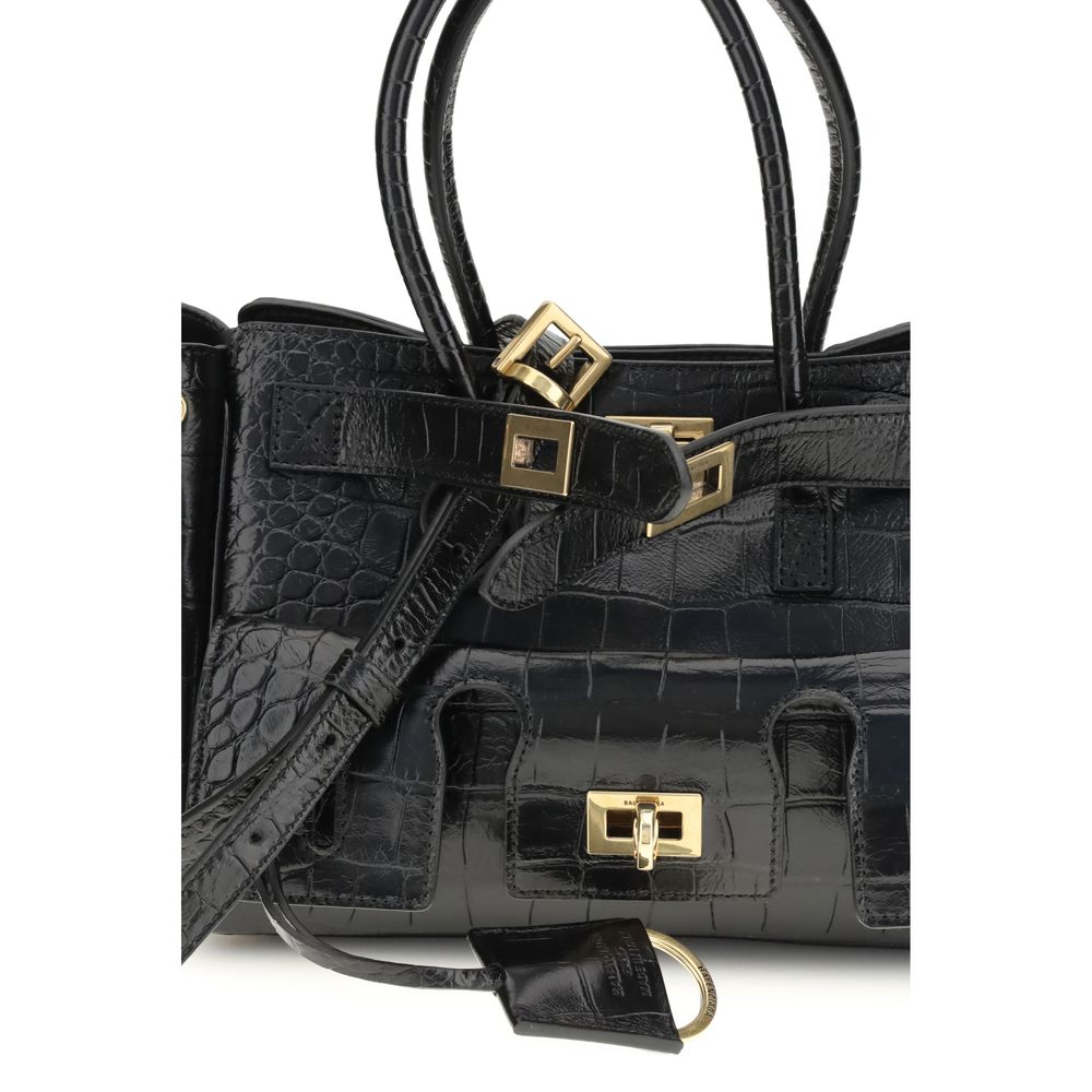 Balenciaga Black Calf Leather Bos Taurus Shoulder Bag | Regal Royce