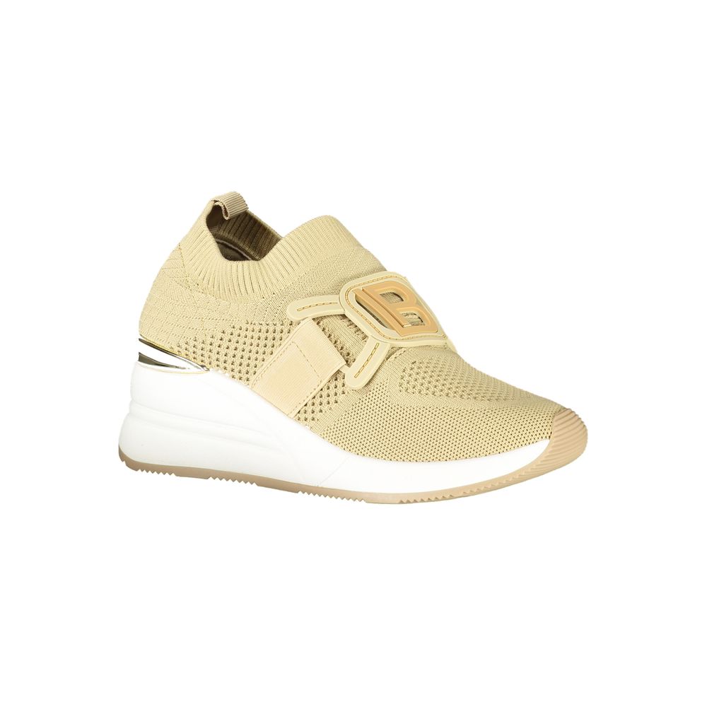 Laura Biagiotti Beige Polyurethane Women Sneaker | Regal Royce