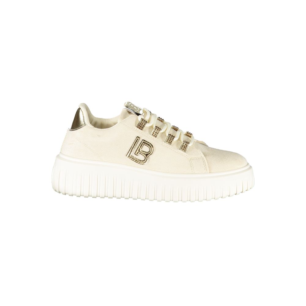 Laura Biagiotti Beige Polyurethane Women Sneaker | Regal Royce