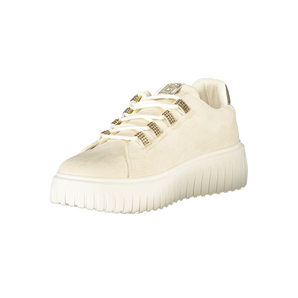 Laura Biagiotti Beige Polyurethane Women Sneaker | Regal Royce