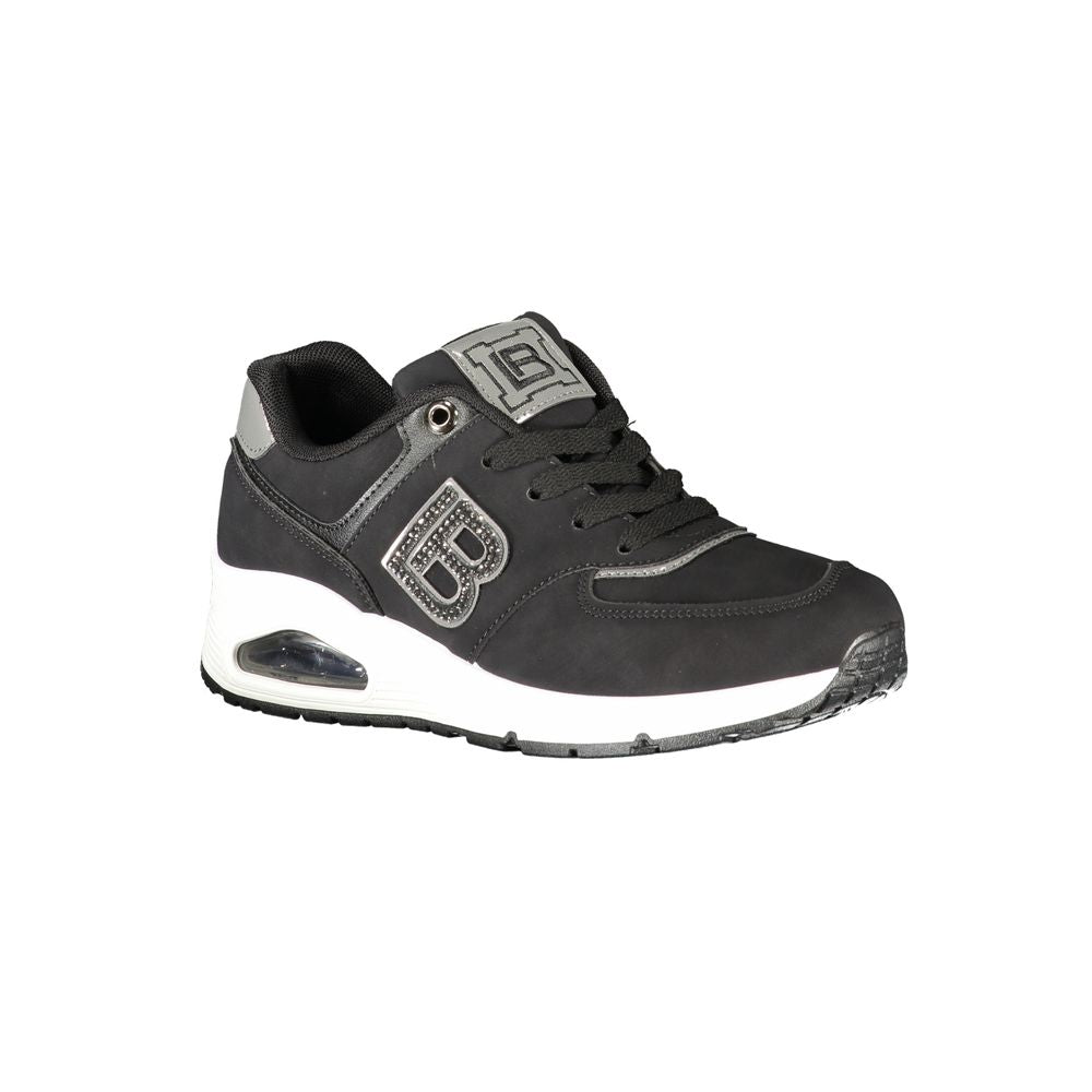 Laura Biagiotti Black Polyurethane Women Sneaker | Regal Royce