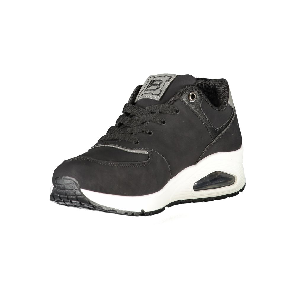 Laura Biagiotti Black Polyurethane Women Sneaker | Regal Royce