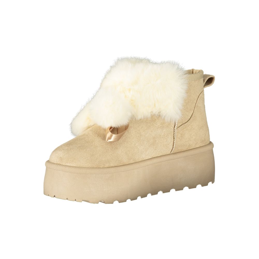 Laura Biagiotti Beige Polyester Women Ankle Boot | Regal Royce