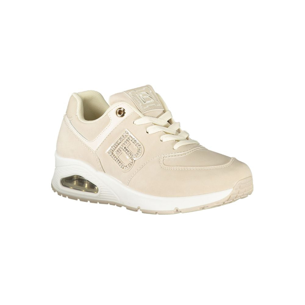 Laura Biagiotti Beige Polyurethane Women Sneaker | Regal Royce