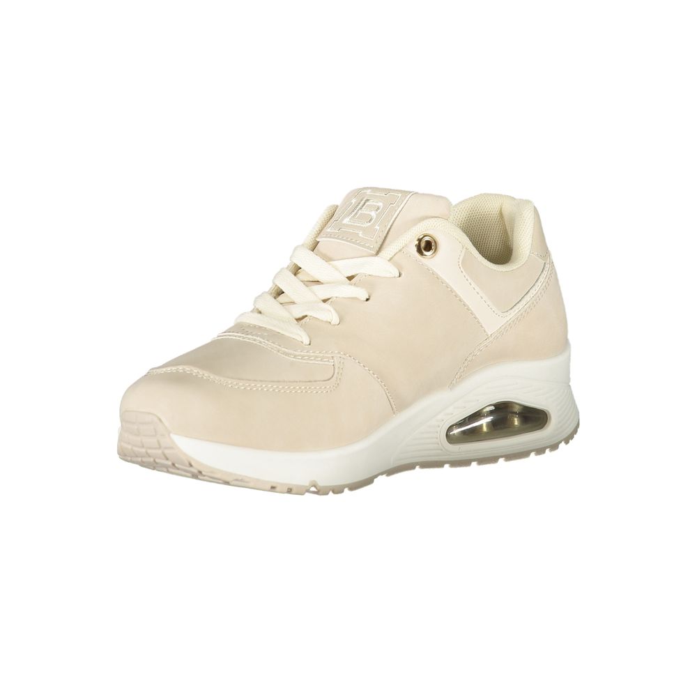 Laura Biagiotti Beige Polyurethane Women Sneaker | Regal Royce