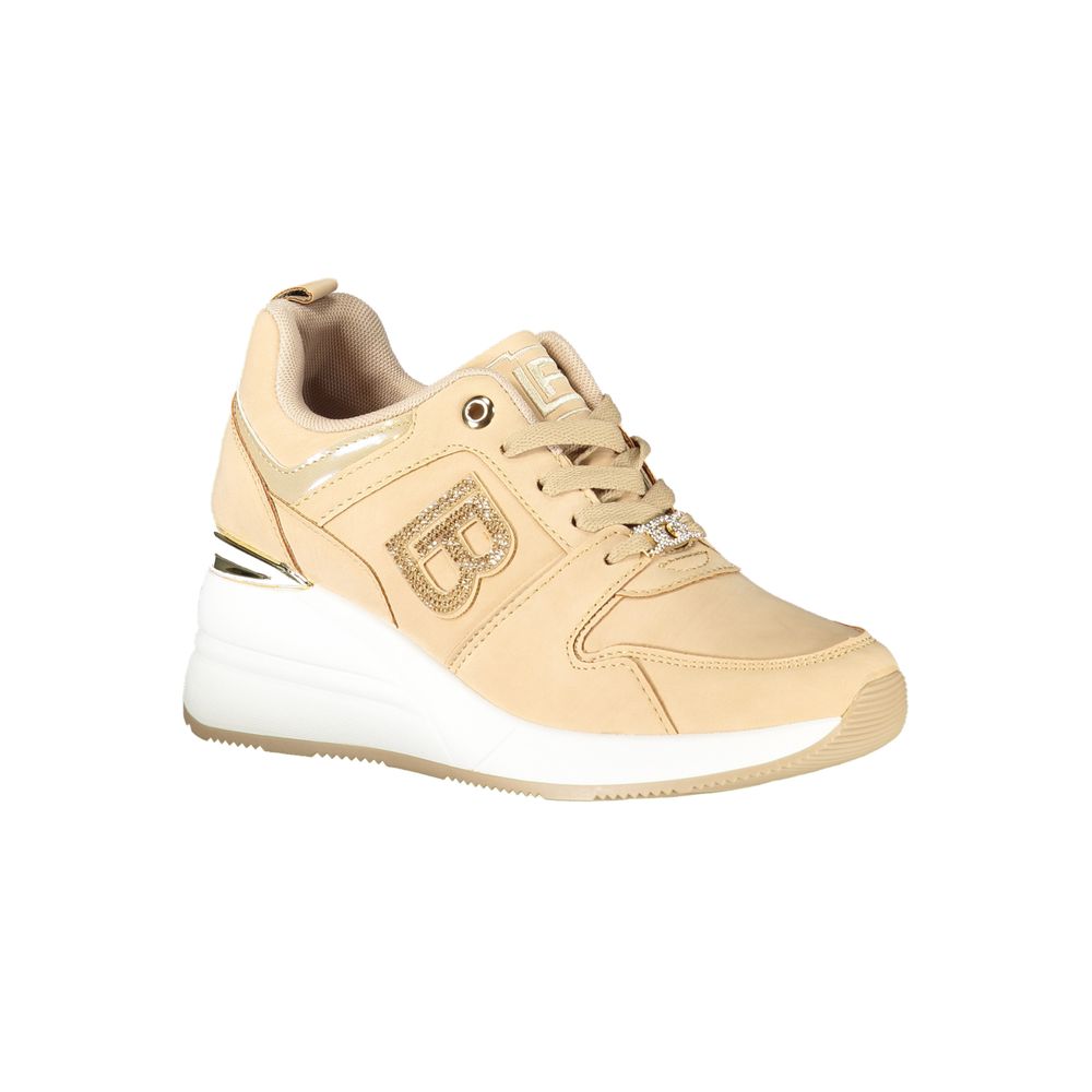 Laura Biagiotti Beige Polyester Women Sneaker | Regal Royce