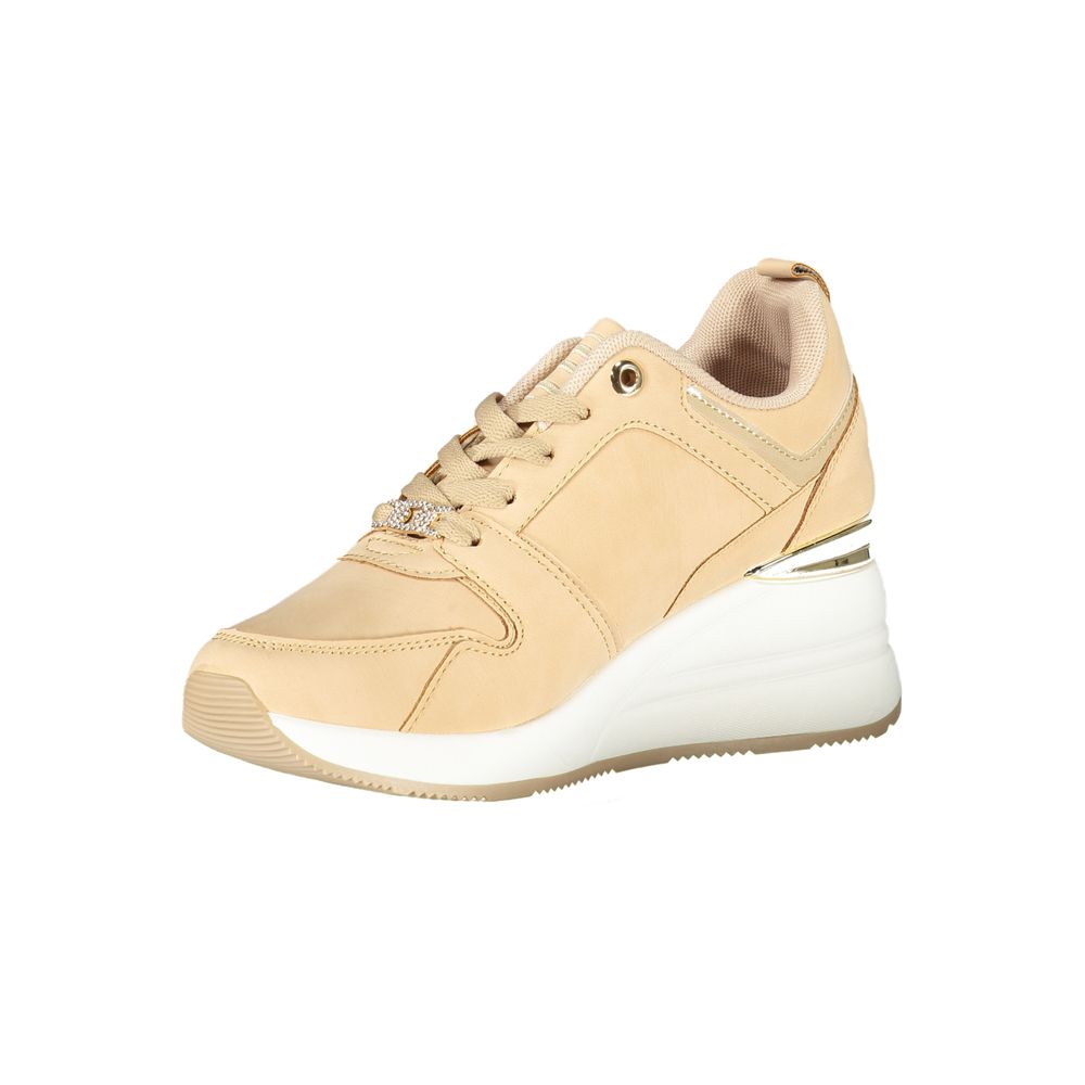 Laura Biagiotti Beige Polyester Women Sneaker | Regal Royce
