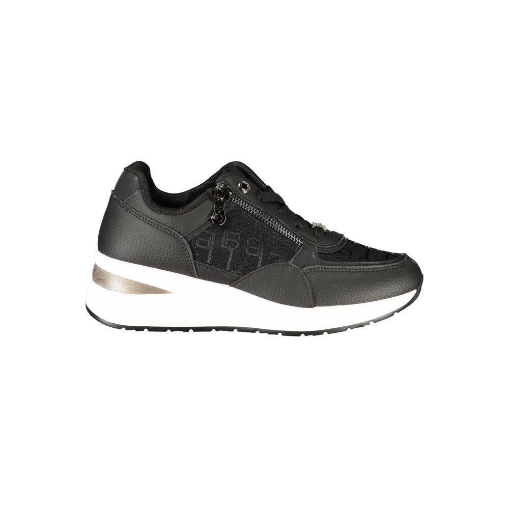 Laura Biagiotti Black Polyurethane Women Sneaker | Regal Royce