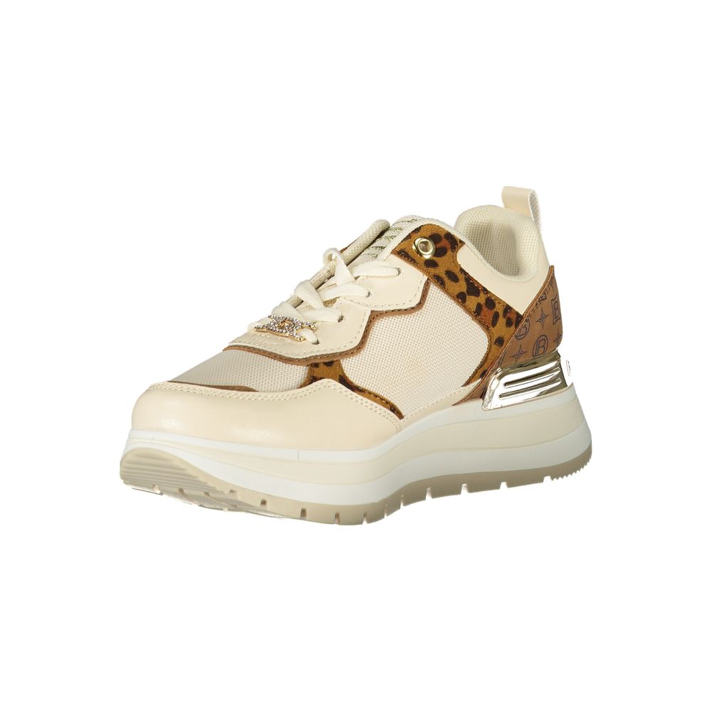 Laura Biagiotti Beige Polyester Women Sneaker