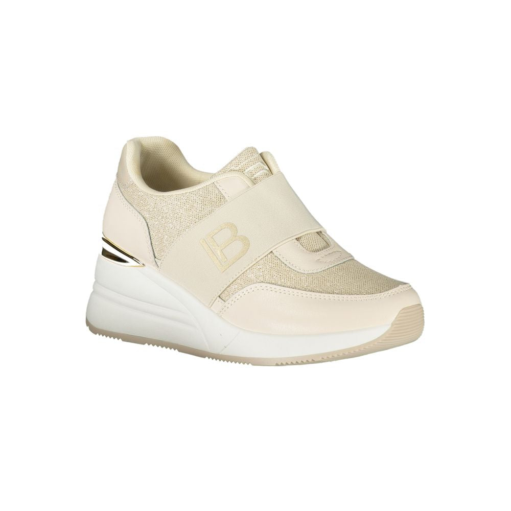 Laura Biagiotti Beige Polyurethane Women Sneaker | Regal Royce