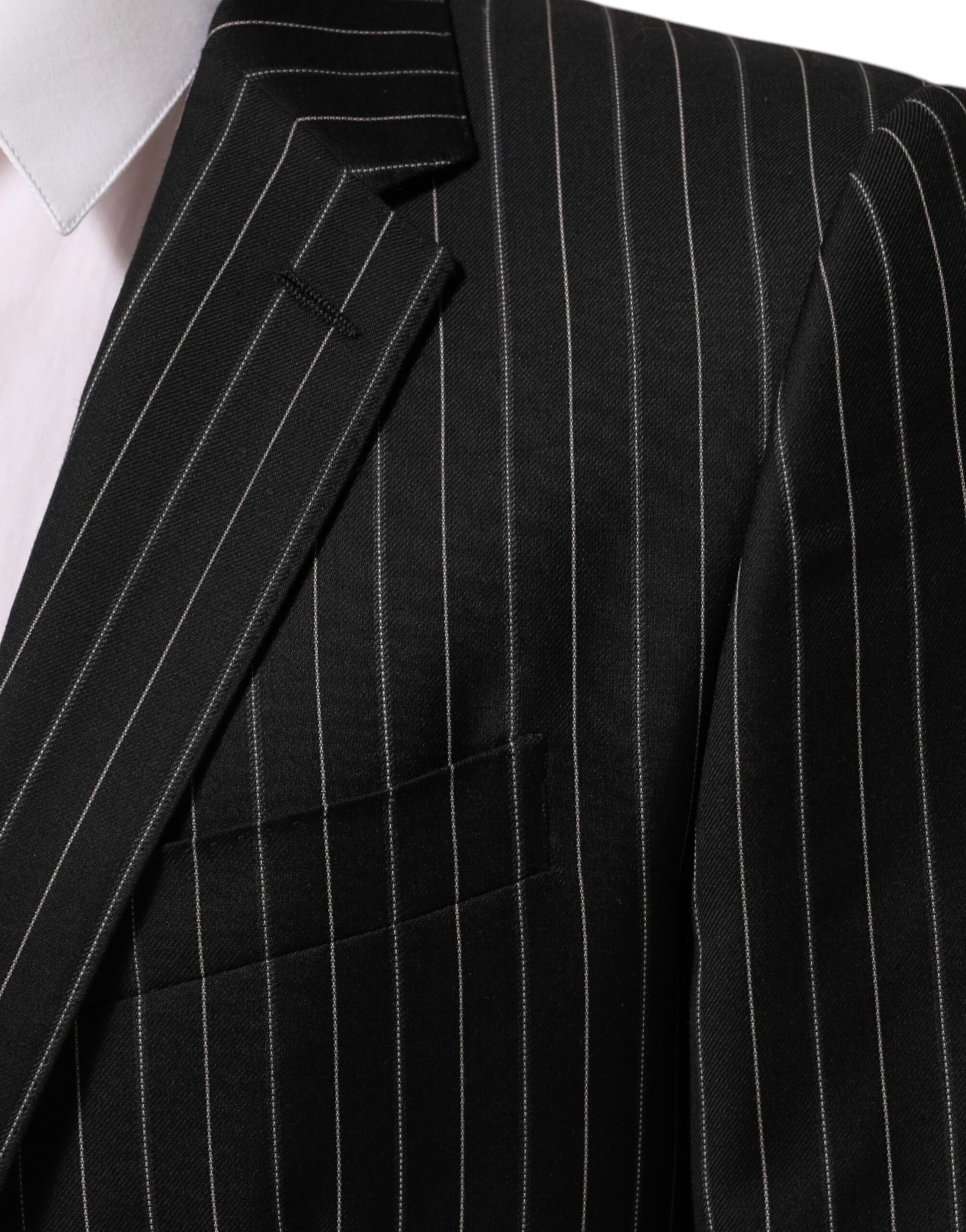 Dolce & Gabbana Black Stripes MARTINI 1 Button Suit Blazer | Regal Royce