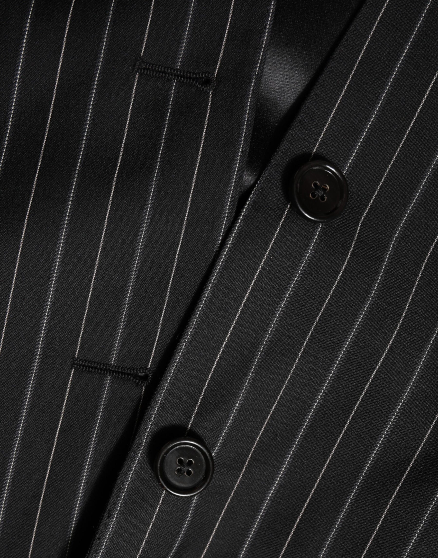Dolce & Gabbana Black Stripes MARTINI 1 Button Suit Blazer | Regal Royce
