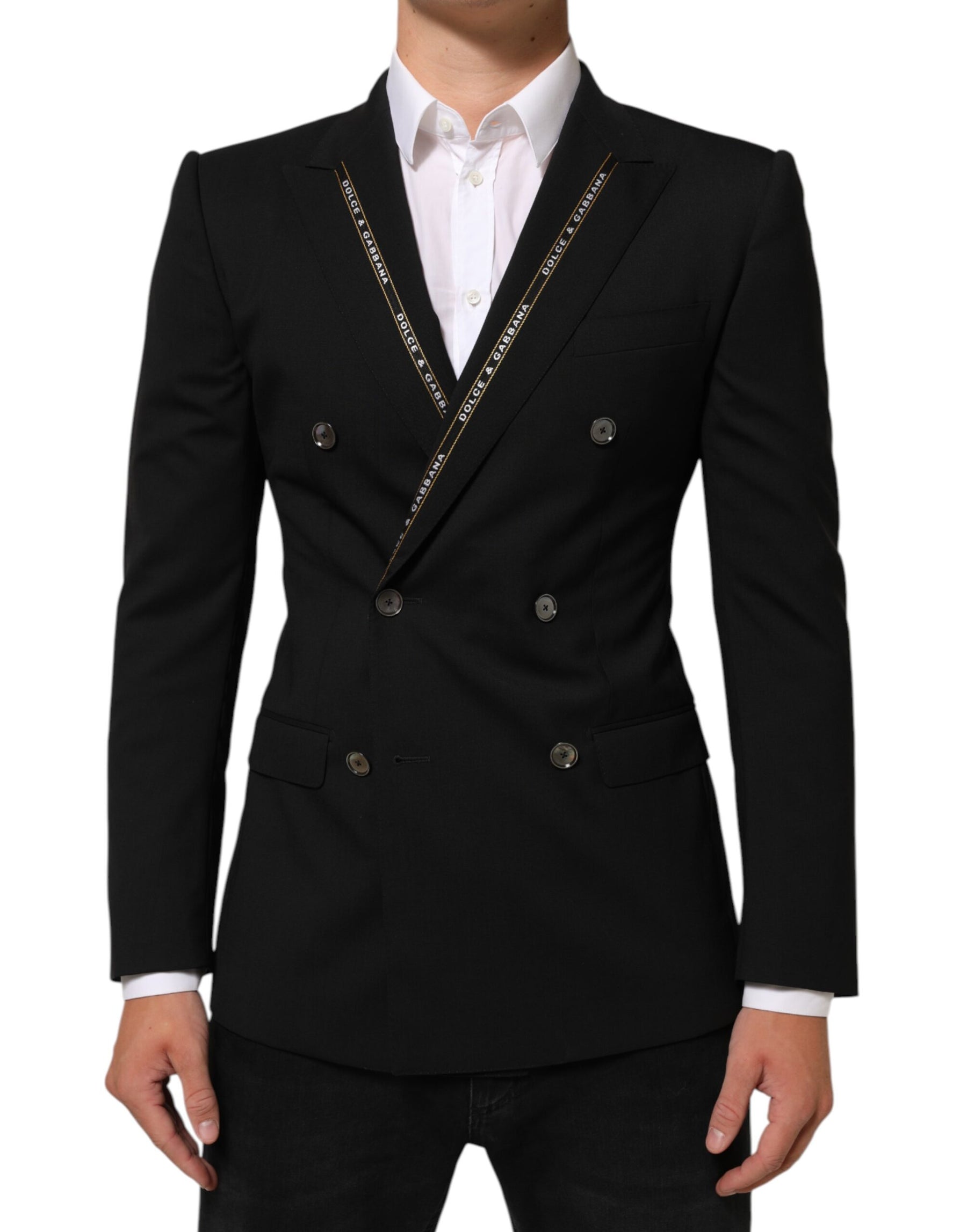 Dolce & Gabbana Black SICILIA Double Breasted Jacket Blazer | Regal Royce