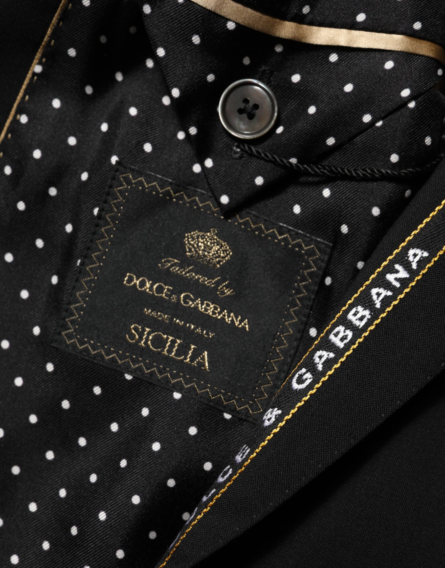 Dolce & Gabbana Black SICILIA Double Breasted Jacket Blazer | Regal Royce