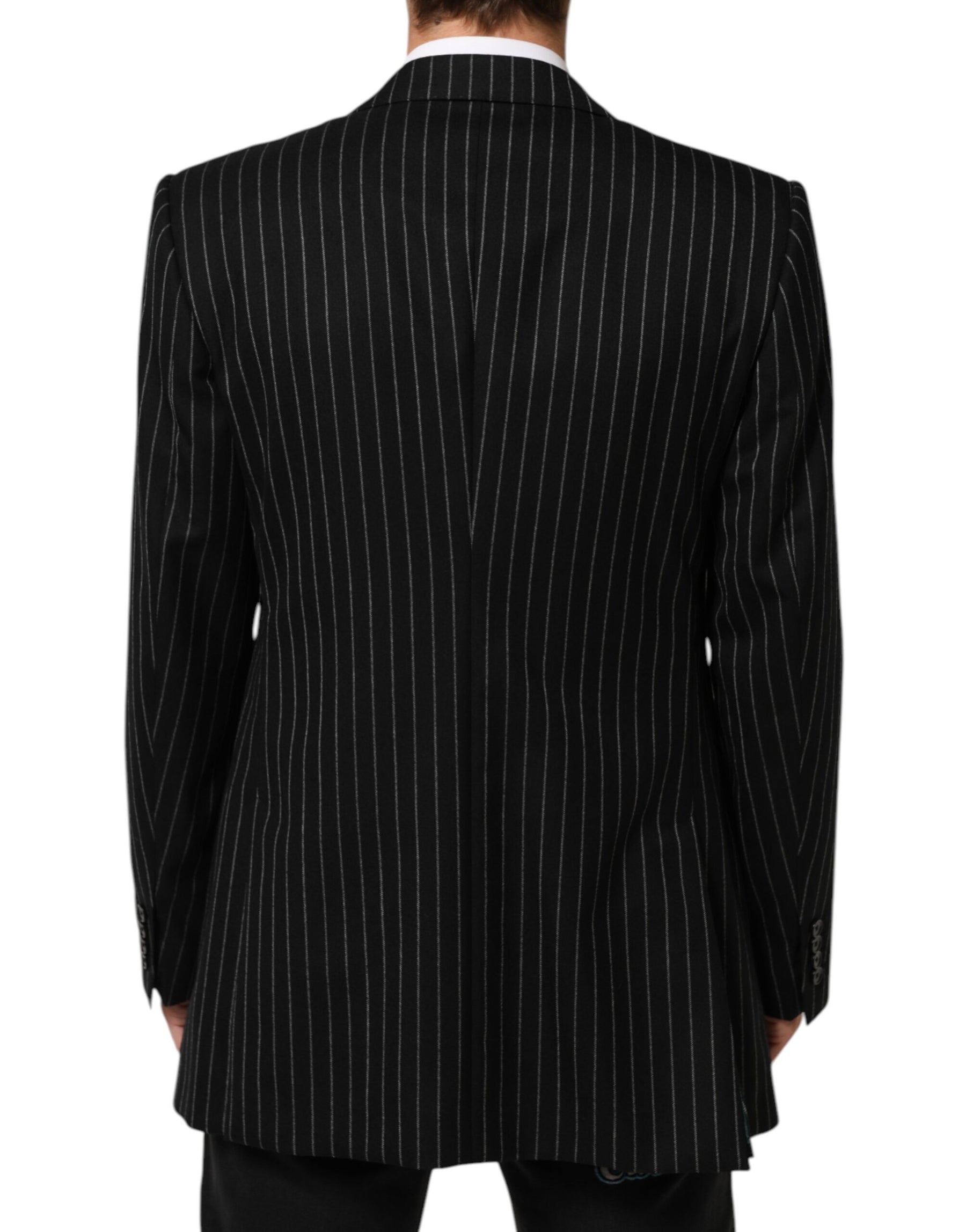 Dolce & Gabbana Black Stripes 2 Buttons Suit Jacket Blazer | Regal Royce