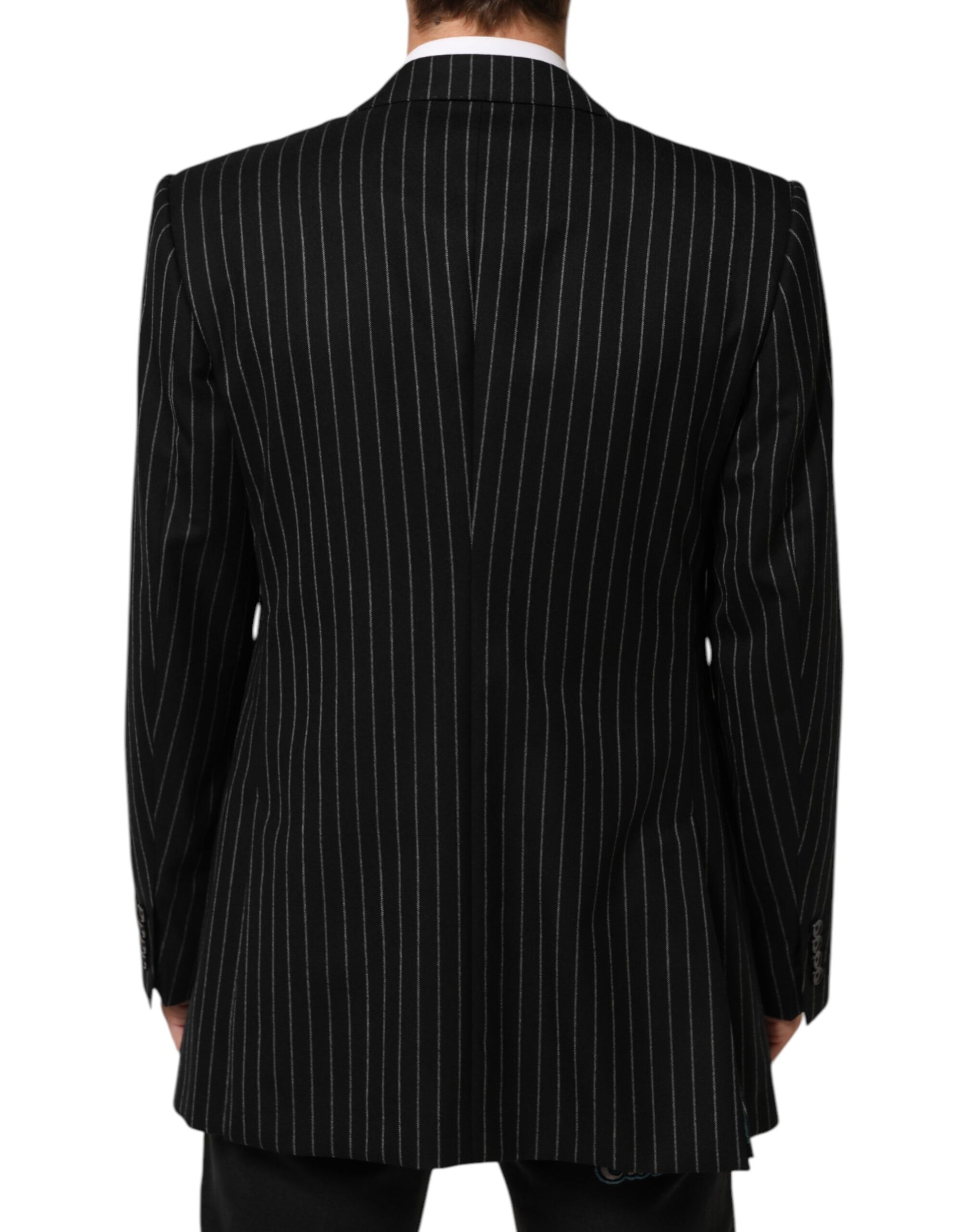 Dolce & Gabbana Black Stripes 2 Buttons Suit Jacket Blazer