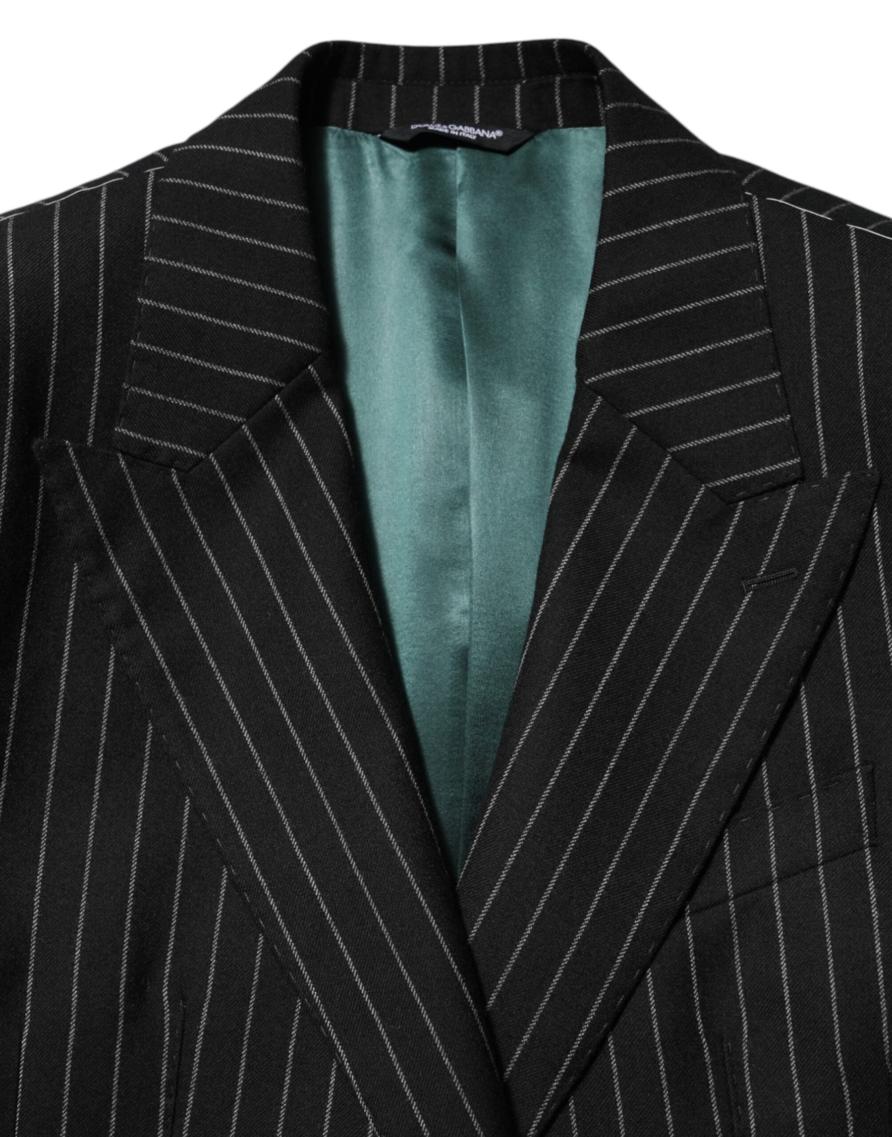 Dolce & Gabbana Black Stripes 2 Buttons Suit Jacket Blazer | Regal Royce