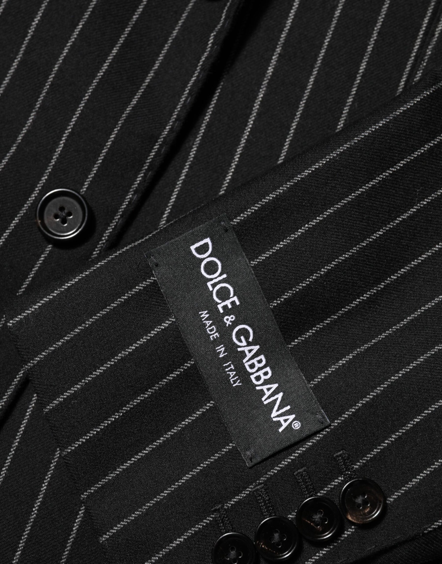 Dolce & Gabbana Black Stripes 2 Buttons Suit Jacket Blazer | Regal Royce