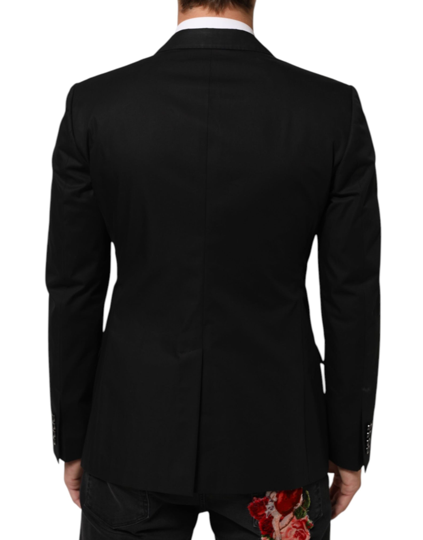 Dolce & Gabbana Black Wool 2 Buttons Suit Men Jacket Blazer | Regal Royce