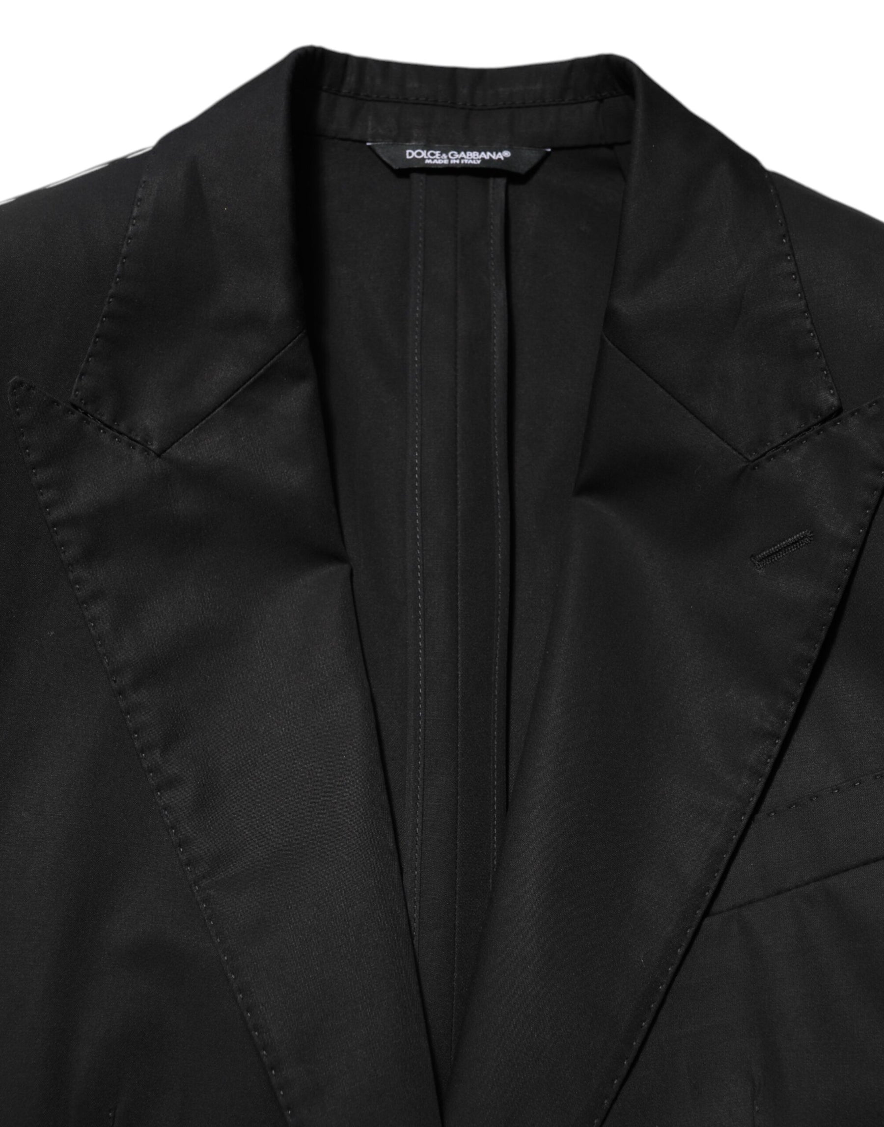 Dolce & Gabbana Black Wool 2 Buttons Suit Men Jacket Blazer | Regal Royce
