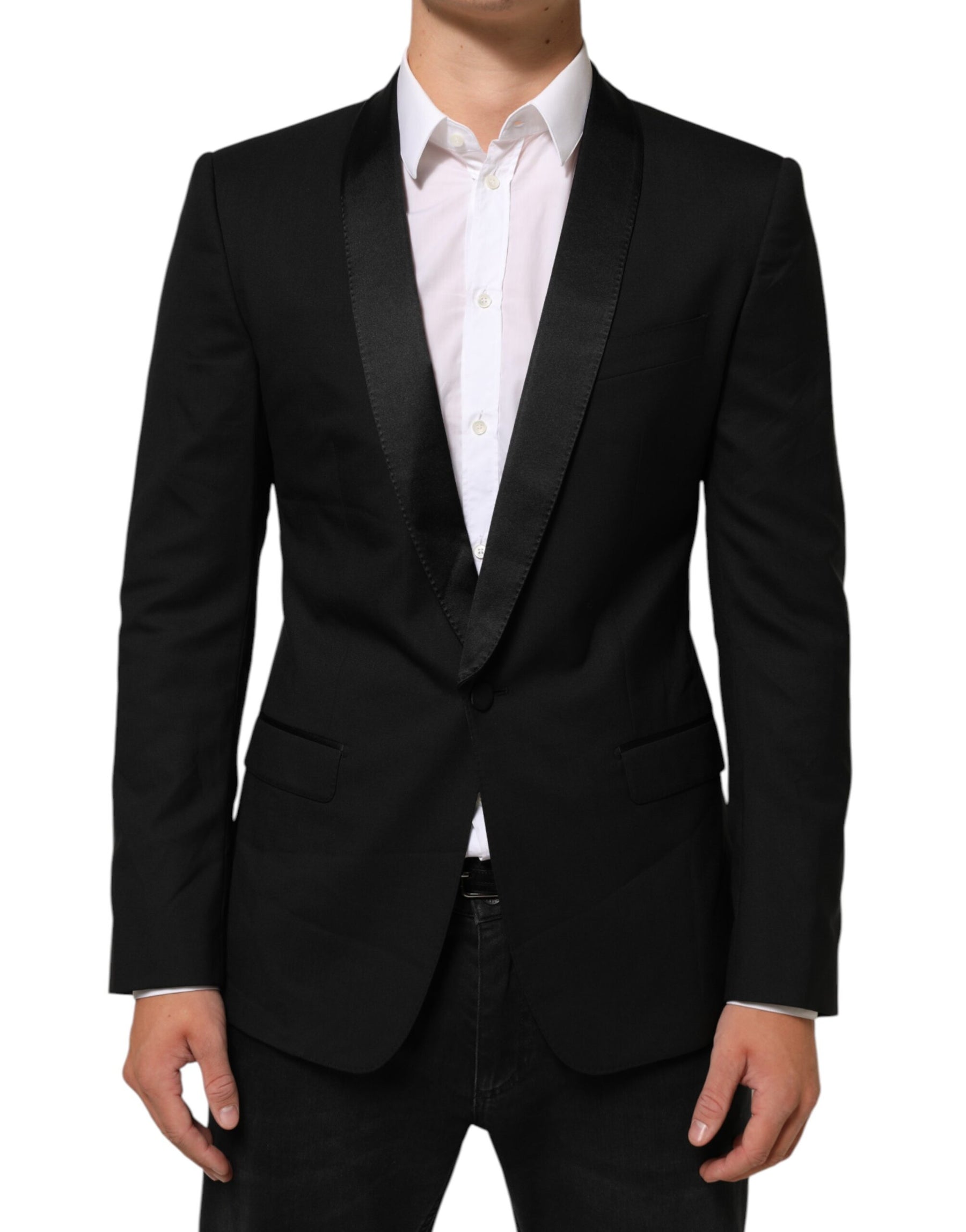Dolce & Gabbana Black MARTINI 1 Button Suit Jacket Blazer | Regal Royce