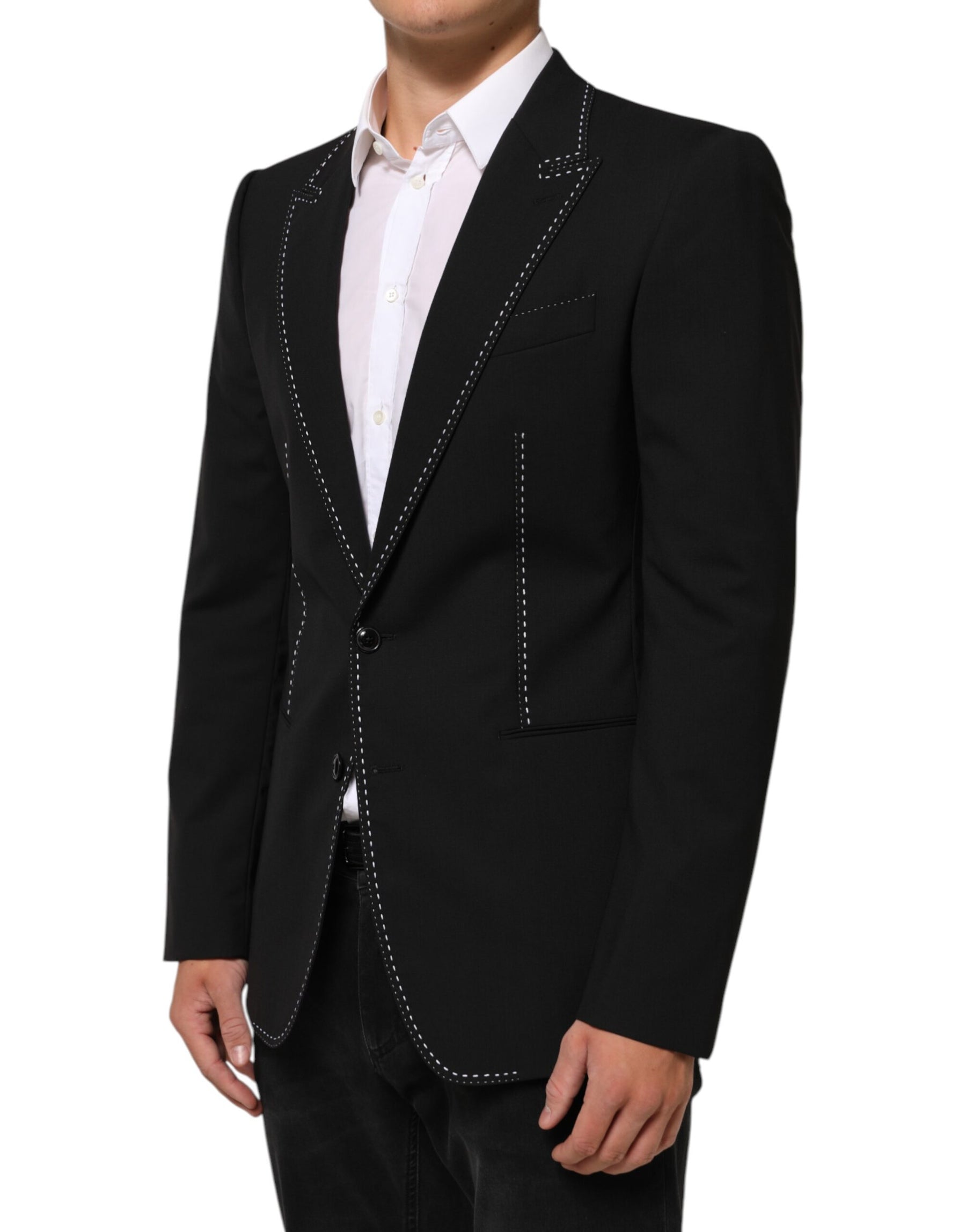 Dolce & Gabbana Black SICILIA 2 Buttons Suit Jacket Blazer | Regal Royce