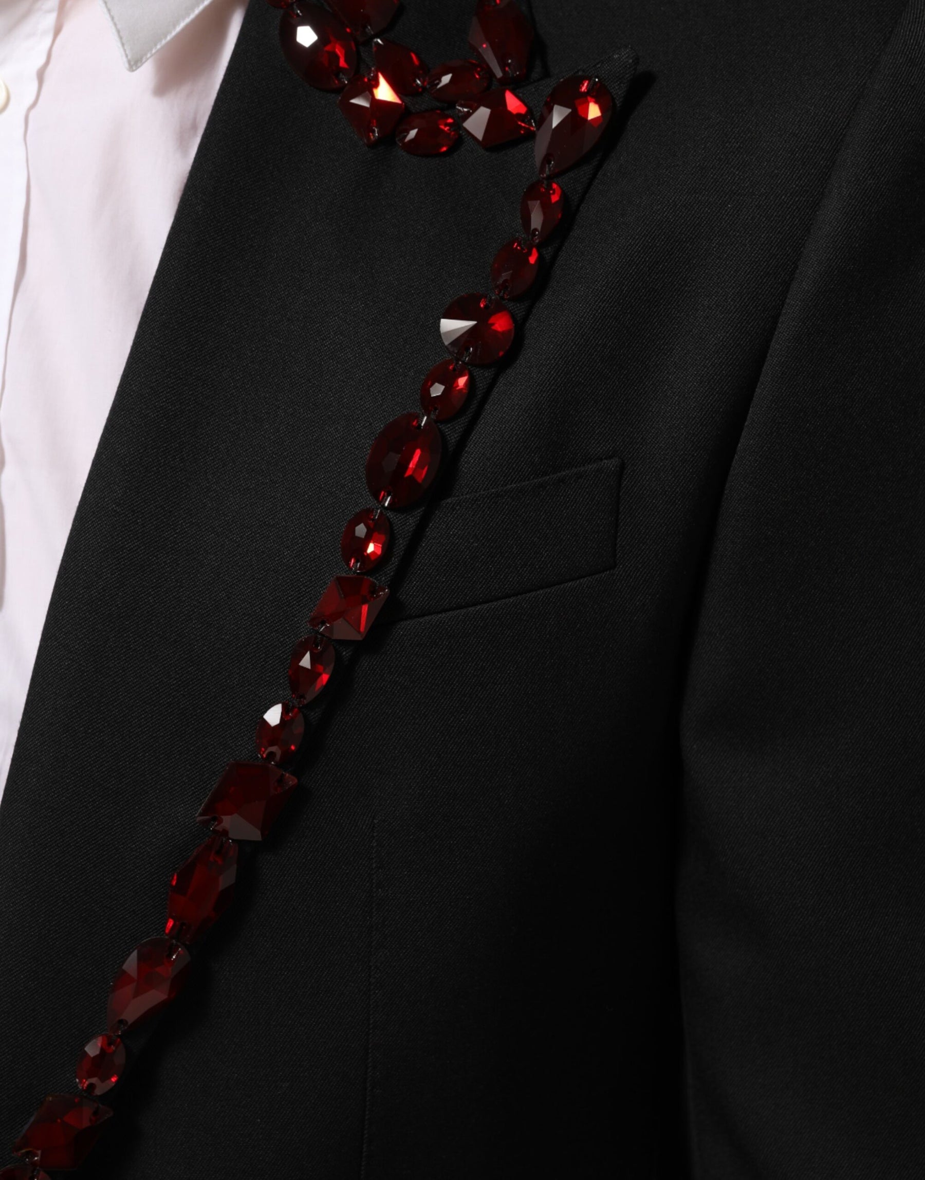 Dolce & Gabbana Black SICILIA Crystal Embellished Men Blazer | Regal Royce