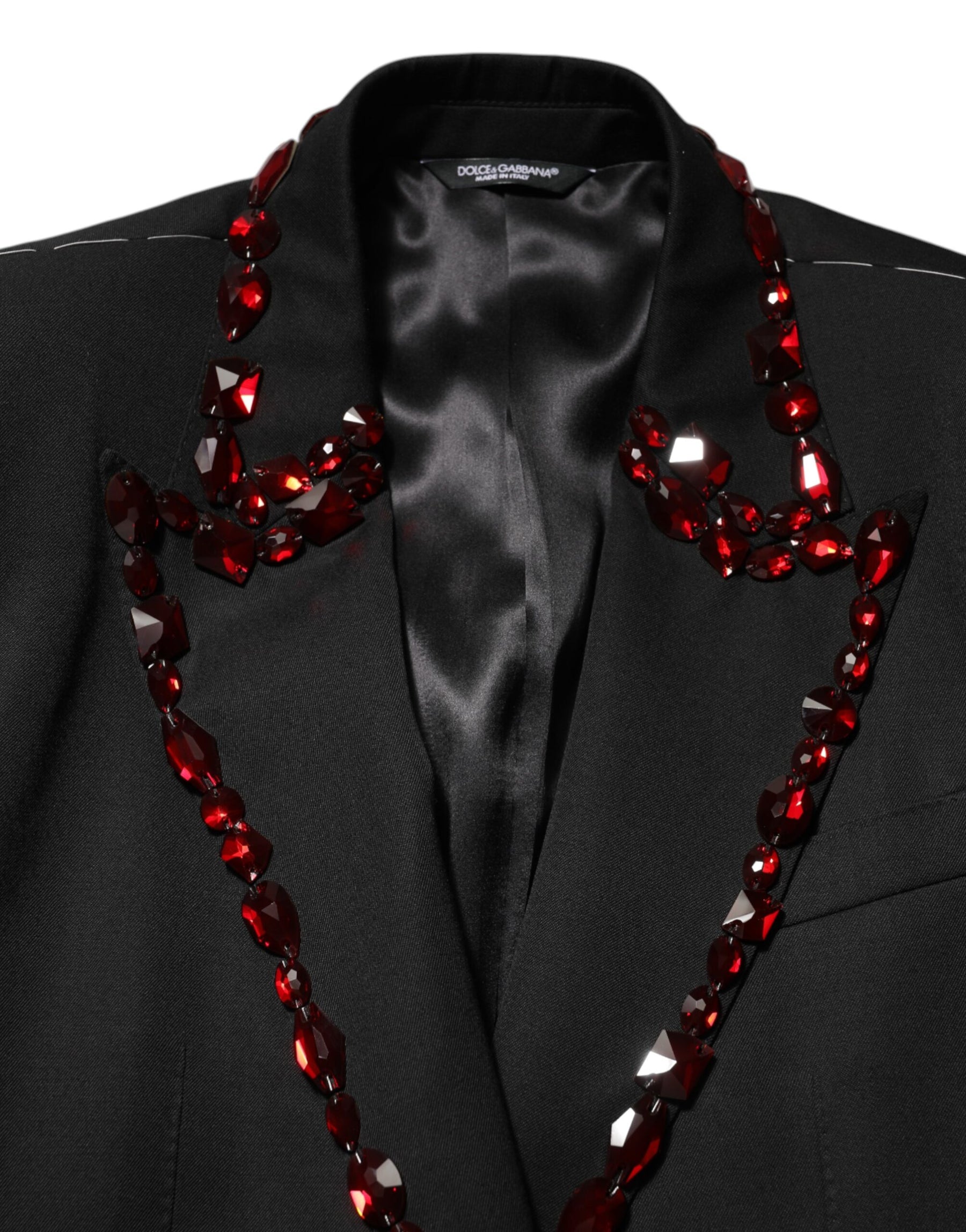 Dolce & Gabbana Black SICILIA Crystal Embellished Men Blazer | Regal Royce