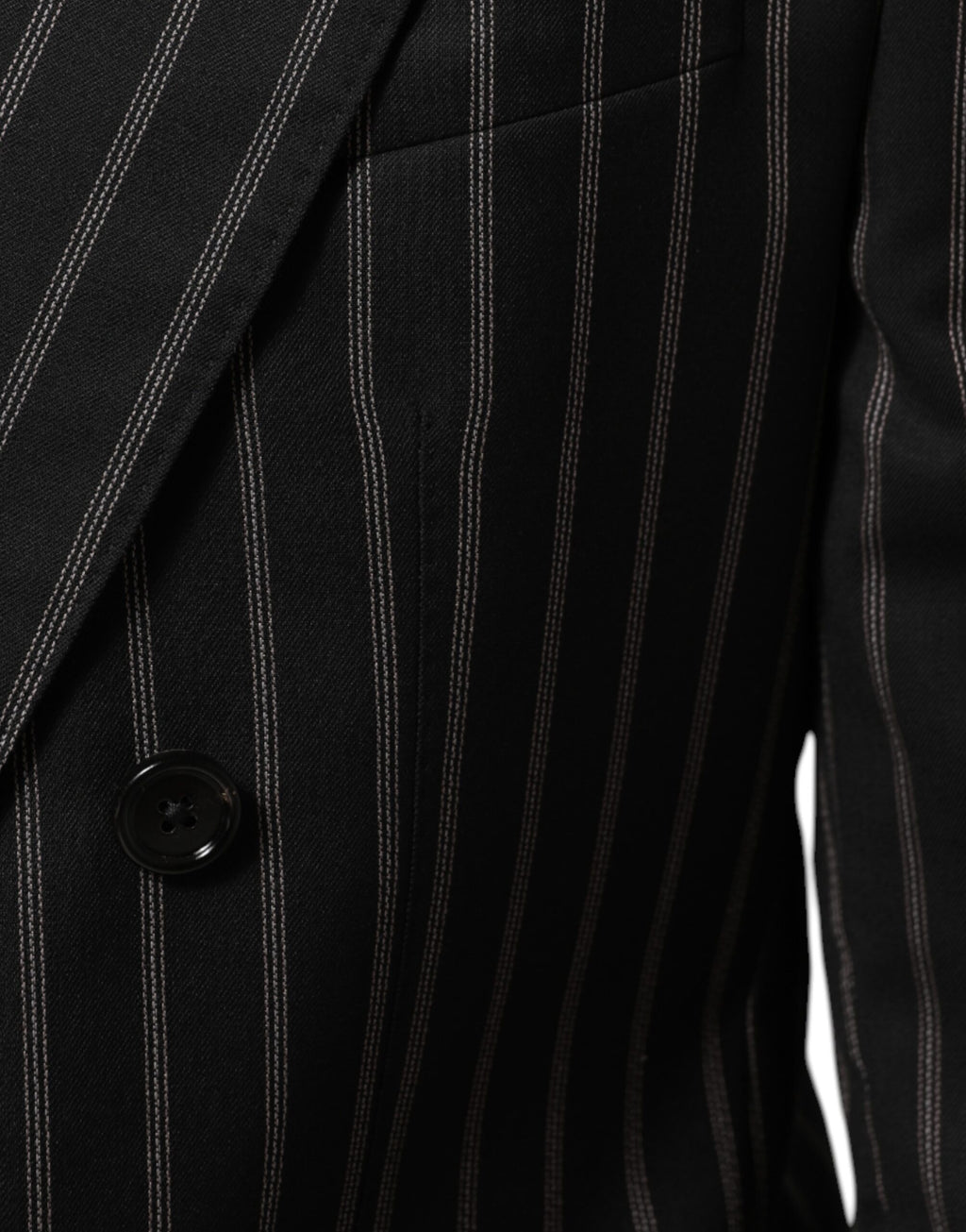 Dolce & Gabbana Black Stripes SICILIA 1 Button Suit Blazer