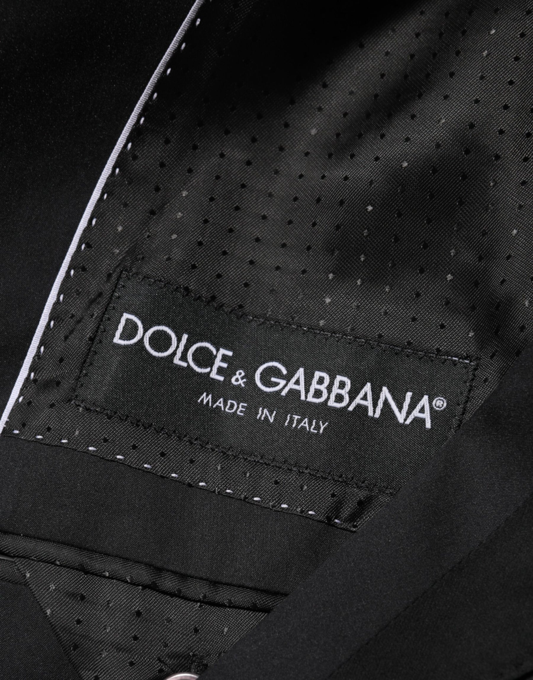 Dolce & Gabbana Black Cotton 2 Buttons Suit Jacket Blazer | Regal Royce
